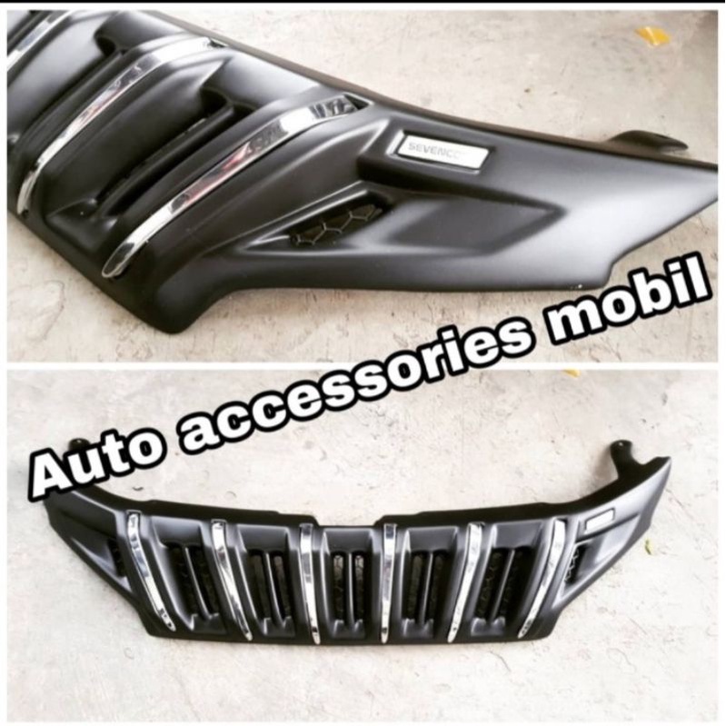 grill Apollo Xpander hitam doff list chrome