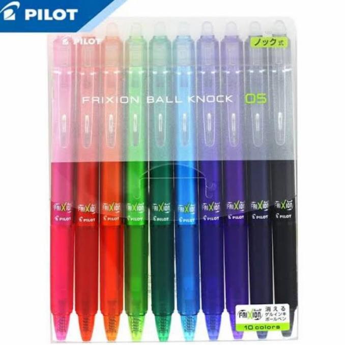 

Pulpen Frixion Ball Knock 1 Set Isi 10Pcs / Frixion Clicker LFBK-230