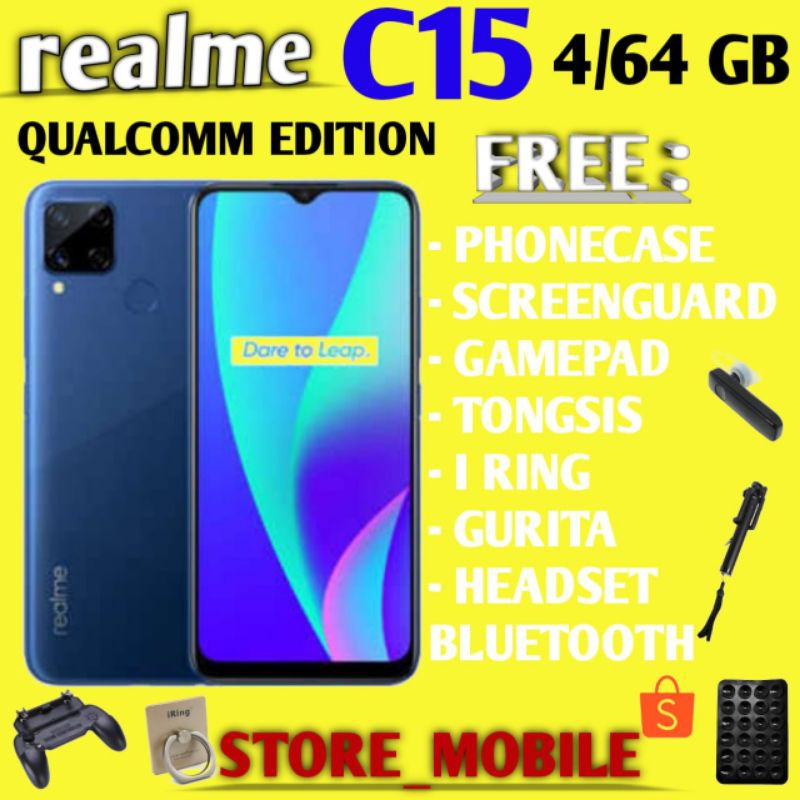 REALME C15 4/64 RAM 4GB ROM 64GB SNAPDRAGON GARANSI RESMI