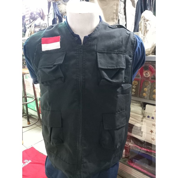 rompi hitam bendera merah putih