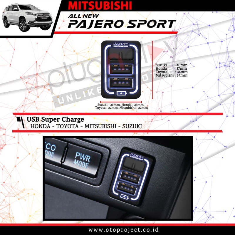 Usb Super Charger Mobil Mitsubishi All new Pajero