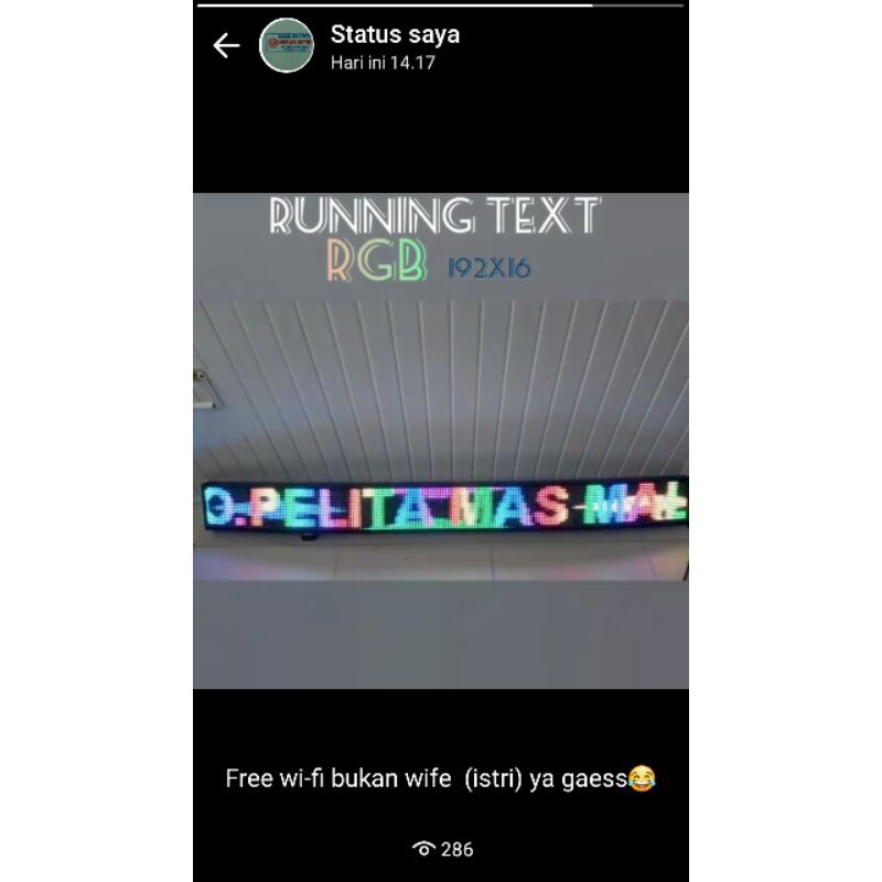 running text RGB 1 meter