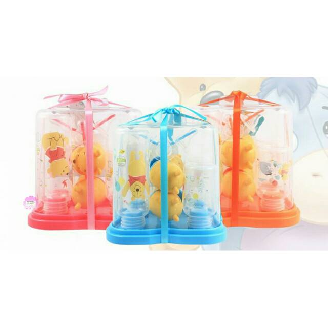 Rak Botol Susu Disney Kiddy Karakter Pooh Rak Pengering Botol Susu Set Sedang 7006