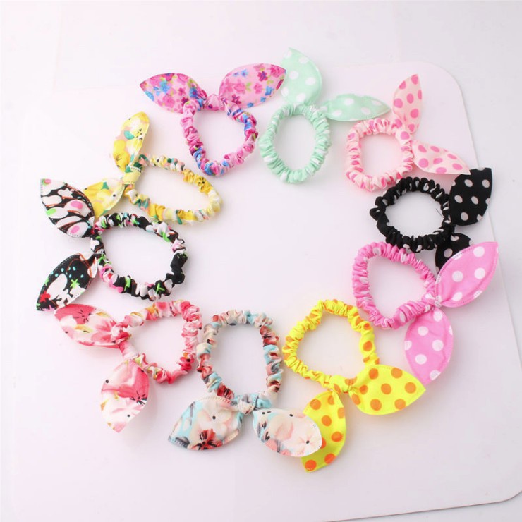 Kunciran Karet Chibi / Karet Rambut / Ikat Rambut Polkadot / Ikat Rambut Chibi / Kunciran Pita