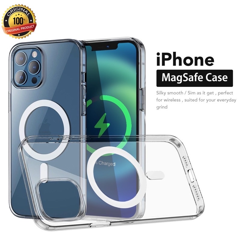 PROMO MAGSAFE CASE CLEAR IP 12PRO MAX PELINDUNG KAMERA FULL