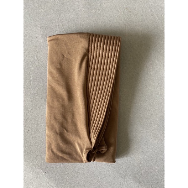 Bergo Hamidah Bergo Jersy Menutup Dada Jilbab Sport Hamidah-KHAKI