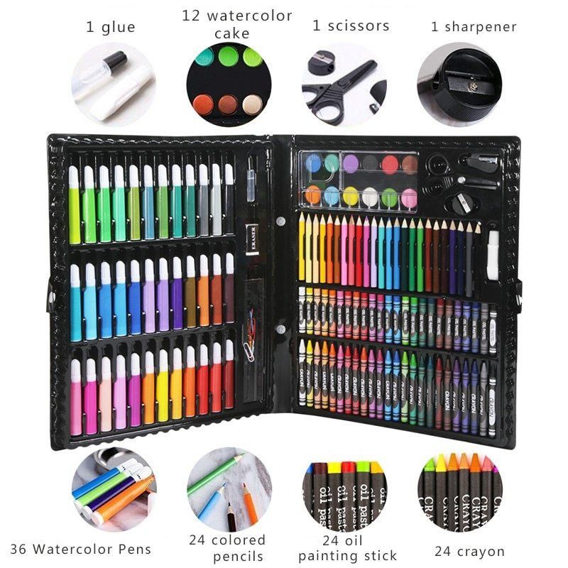 crayon set 150 in 1 paket lukis lengkap 150 art set anak