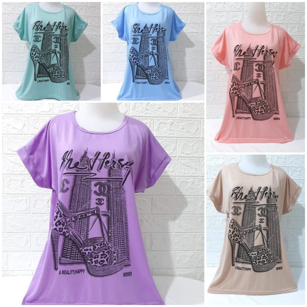 KAOS BIG SIZE CEWEK FULL PRINT | KAOS JUMBO MURAH MERIAH | ATASAN CEWEK XXL | BAJU JUMBO XXL CEWEK