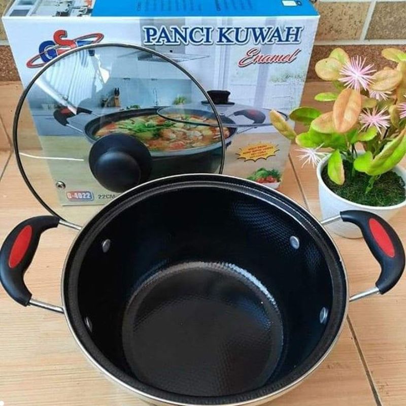 Panci kuwah enamel GSF / Panci sayur GSF /Panci enamel G-4022