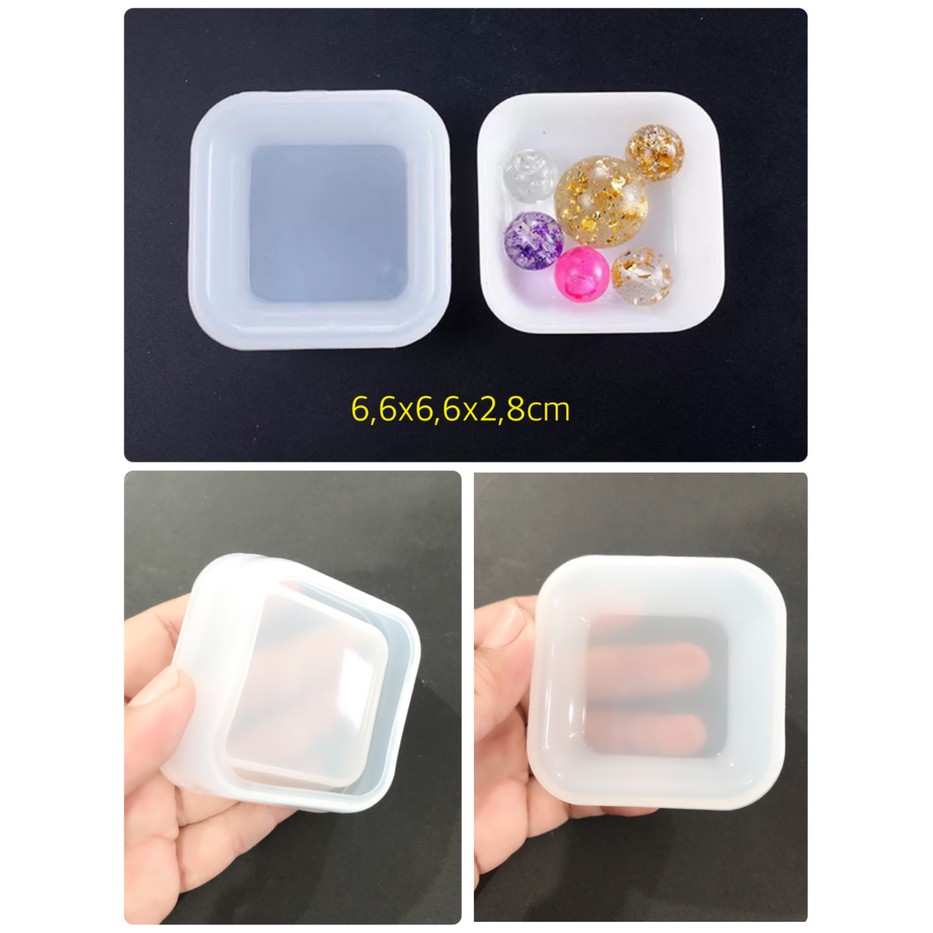 Mold resin mold mangkok heart mold mangkok square bowl mold cetakan resin cetakan clay