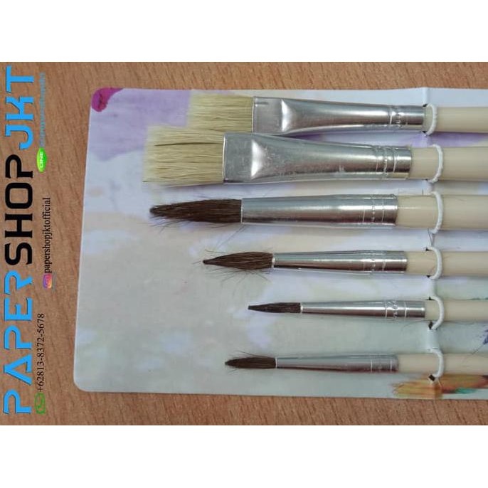 

GROSIR!!! Joyko Brush Set 6 BR-1/Kuas Lukis/Kuas Cat Air Joyko Set 6