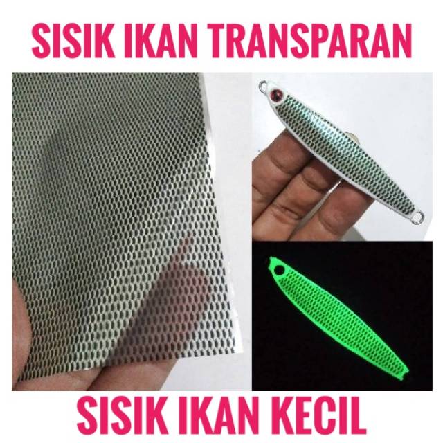 Sticker Sisik Ikan Transparan Besar Kecil