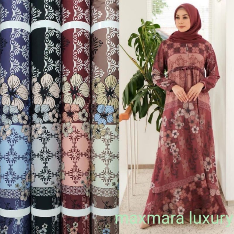 Kain Maxmara Lux Motif Bunga Aurelia harga per setengah meter