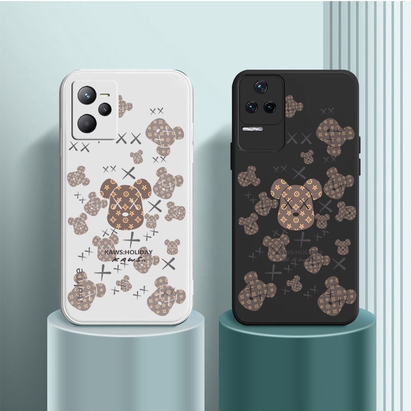 Infinix Hot 30i Zero 5G 2023 Note 12 2023 12 G96 12 Pro 11 Hot 12 Pro 20S Smart 7 6 Smart 5 Hot 11S NFC Hot 11 Play 12 10 Play 9 Play Hot 10S Hot 10T Fashion Graffiti Bear Pola Kepala Ponsel Silicone Case Binteacase