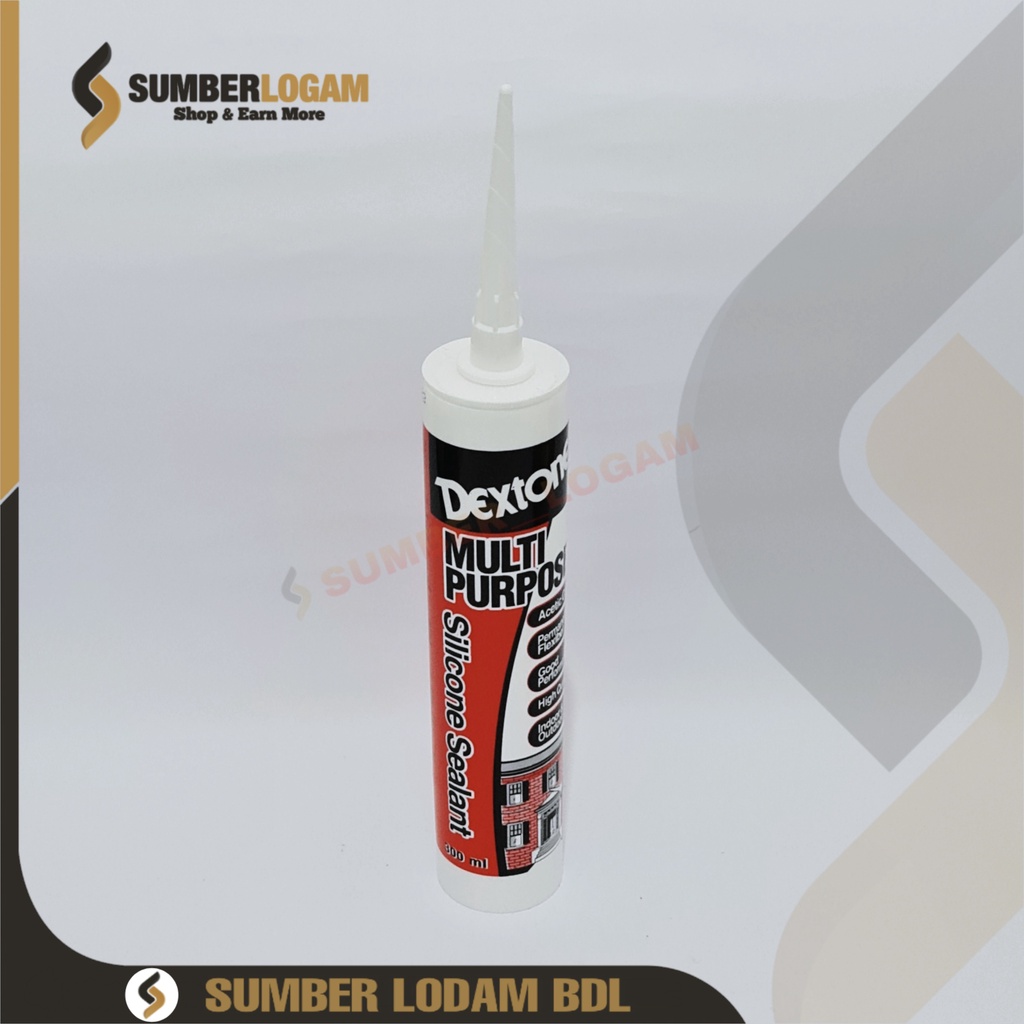 DEXTONE Silicone Sealent Lem Kaca Acetic