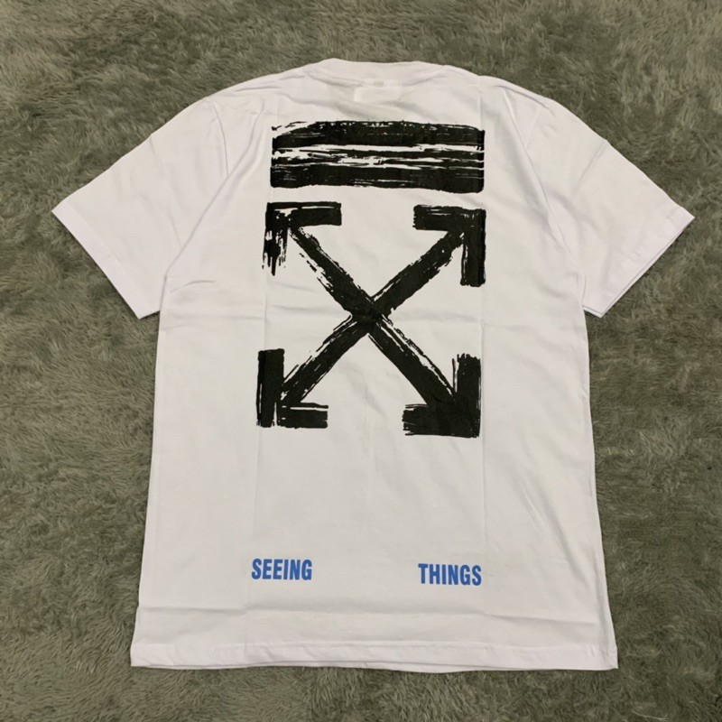 Kaos Tshirt Off White Brush Arrow Mirror