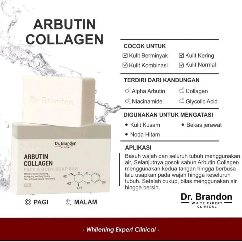 Dr brandon Soap Bar Arbutin+Collagen Energizing Brightening Face&amp;Body