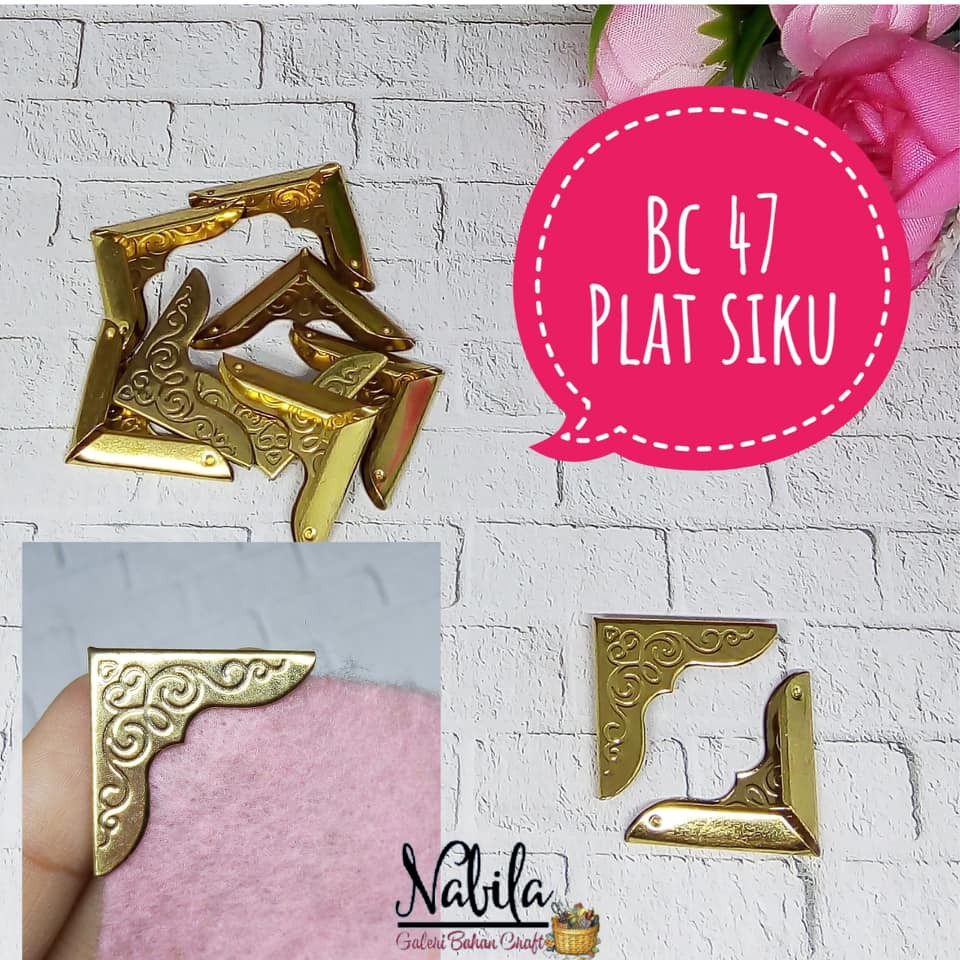 Plat siku bahan aksesoris bahan kerajinan tangan warna gold