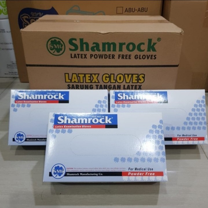 SARUNG TANGAN LATEX EXAMINATION GLOVES KARET ISI 100PCS