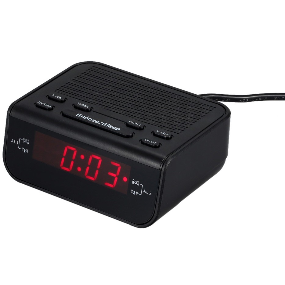 Jam Meja LED Digital Clock dengan FM Radio - CR-246