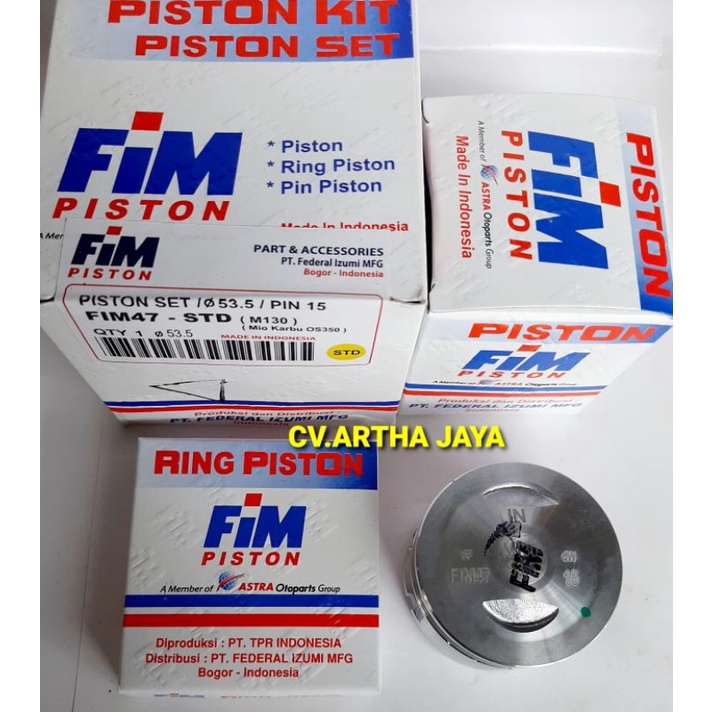 PISTON KIT FIM FIM47 BORE UP YAMAHA MIO / MIO SPORTY / MIO KARBU / MIO NEW / NOUVO ( 53,5 / 54 / 54,5 / 55 ) ( PEN 15 / PIN 15 )-2