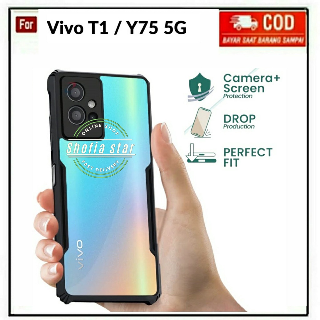 CASE VIVO T1 5G T1 PRO 5G Y75 5G SOFTCASE SHOCKPROOF TRANSPARAN CAMERA PROTECT CASING