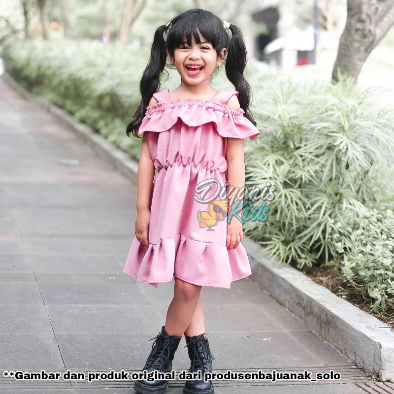 SABRINA -Dress anak tali pundak ala korea| Dress baju anak perempuan | Dress baju bayi | Gaun pesta anak bayi ori diyanis kids