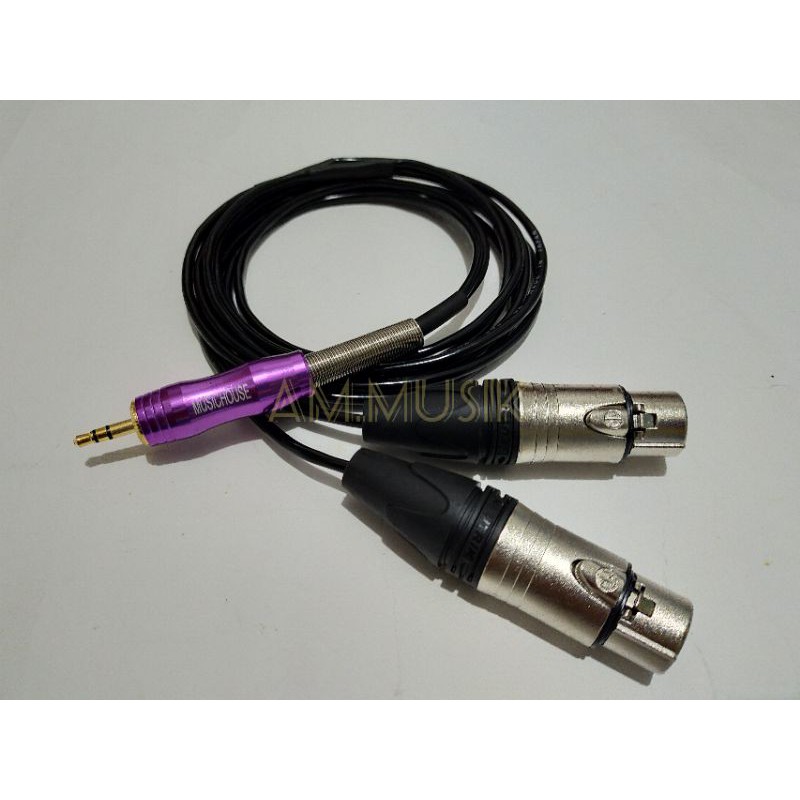 KABEL AUDIO JACK MINI 3.5MM STEREO TO XLR XLR FEMALE 3 METER