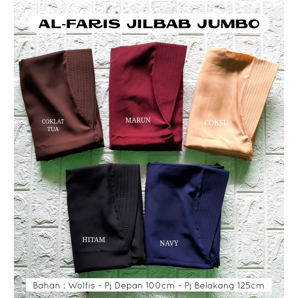Hijab Syari Jilbab Remaja Panjang Jilbab wolfis jumbo syari pet antem khimar pet jumbo / khimar wolv
