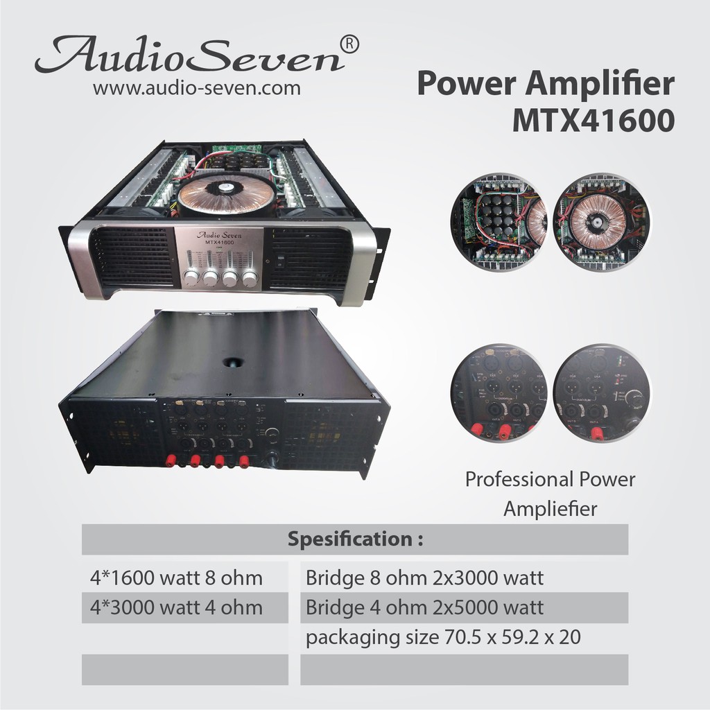 Power Ampliefier Audio Seven Original MTX41600 ( bukan Peavy )