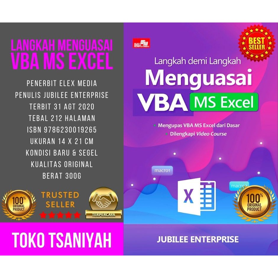 Buku Komputer Langkah Menguasai VBA Ms Excel Jubilee Enterprise Buku Microsoft Excel Programming
