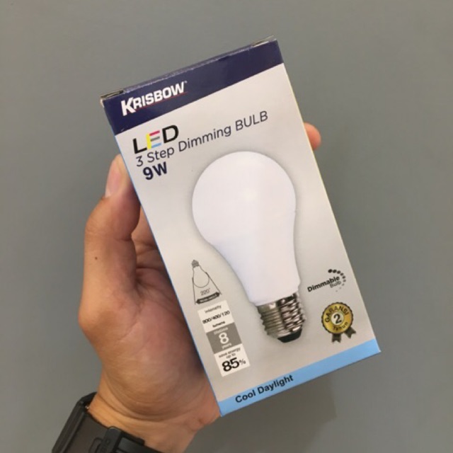 Krisbow Bohlam Lampu Led Dimmable 3 Step 9w Shopee Indonesia