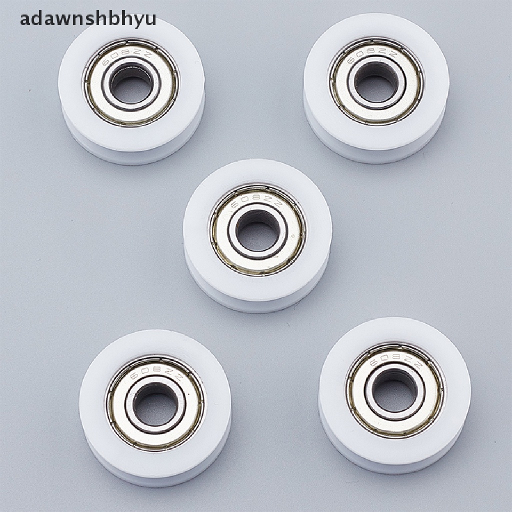 Adawnshbhyu 5pcs Tertanam 608U Alur Bola Bearing Guide Pulley 8*30*10mm Untuk Roller Pemandu