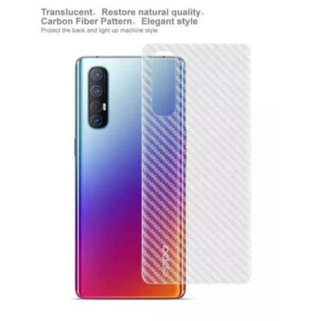 Oppo Reno3 / Reno3 pro Anti Gores Skin Carbon Belakang Screen Guard Karbon Reno 3 / Reno 3 Pro