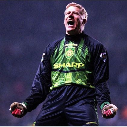 Jersey Manchester United Original Goalkeeper 1997 1998 Signed By Peter Schmeichel Shopee Indonesia