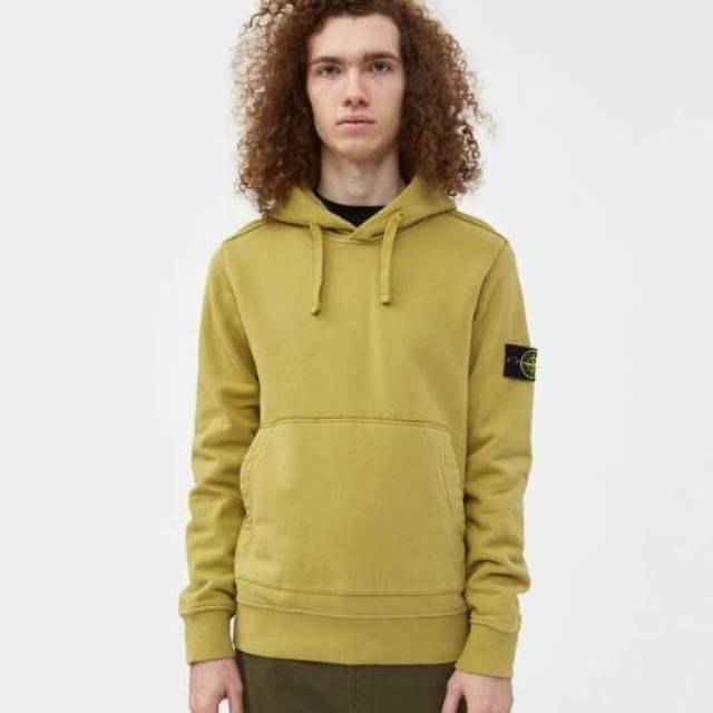 stone island mustard hoodie