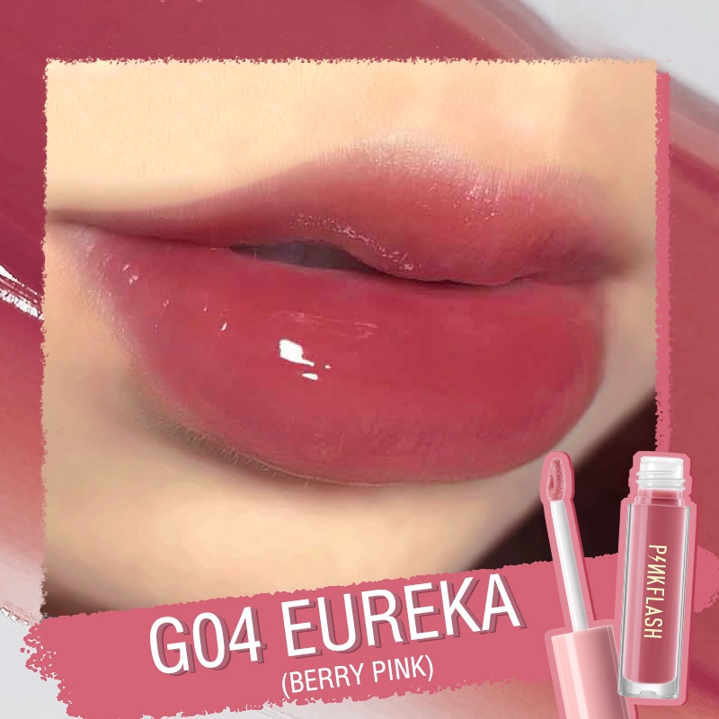 PINKFLASH OhMyPinkflash OhMyGloss High Shine Lip Gloss  Lipstik-🔥G04 Eureka