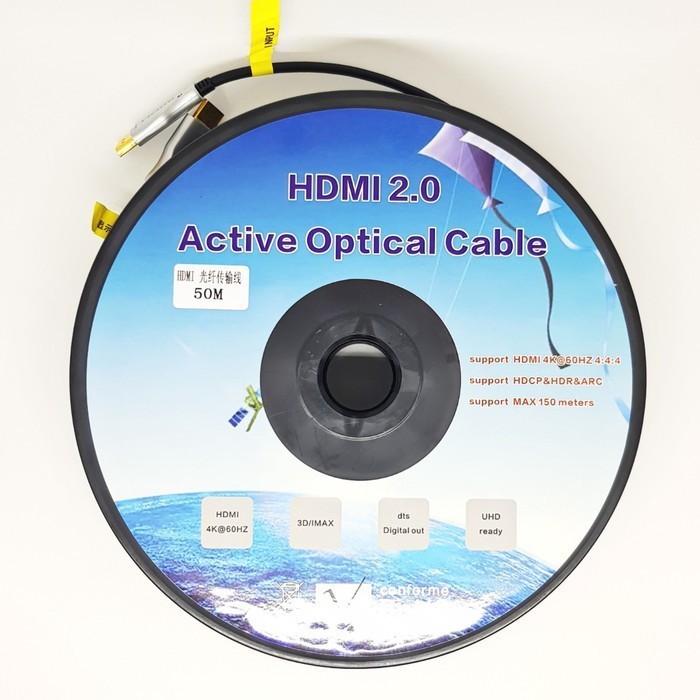 Cable HDMI 2.0 Active Fiber Optical 50m 4K - Kabel Hdmi 2.0 Optic 100 Meter High Definition original