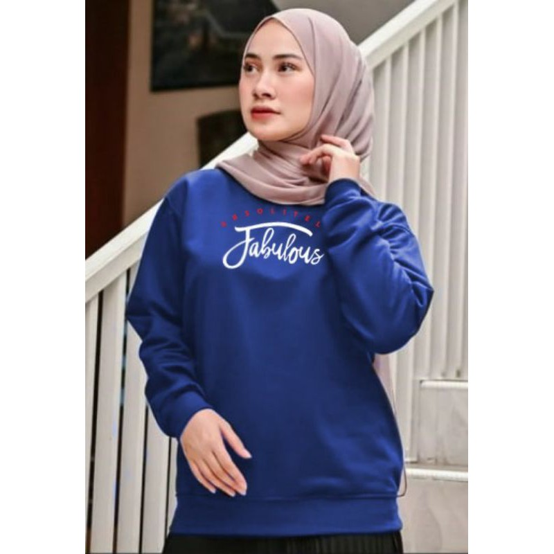 Kaos Lengan Panjang FABULOUSE / Kaos Sweatshirt / Atasan Wanita / Atasan Wanita Lengan Panjang