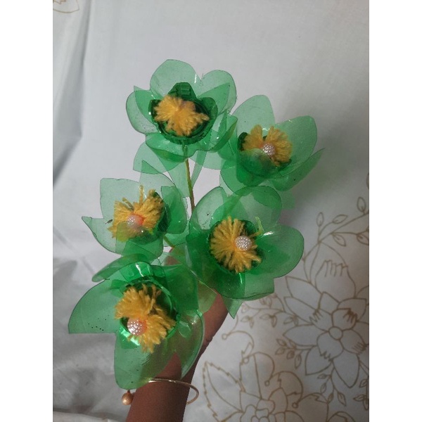 Prakarya Bunga Hias Dari Botol Bekas Sprite Handmade