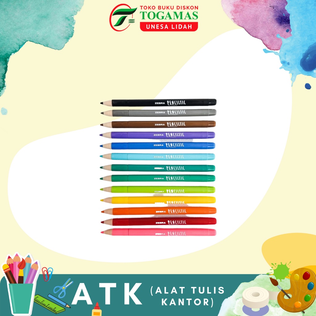 BALLPEN PENCILTIC 0.4 ZEBRA WARNA