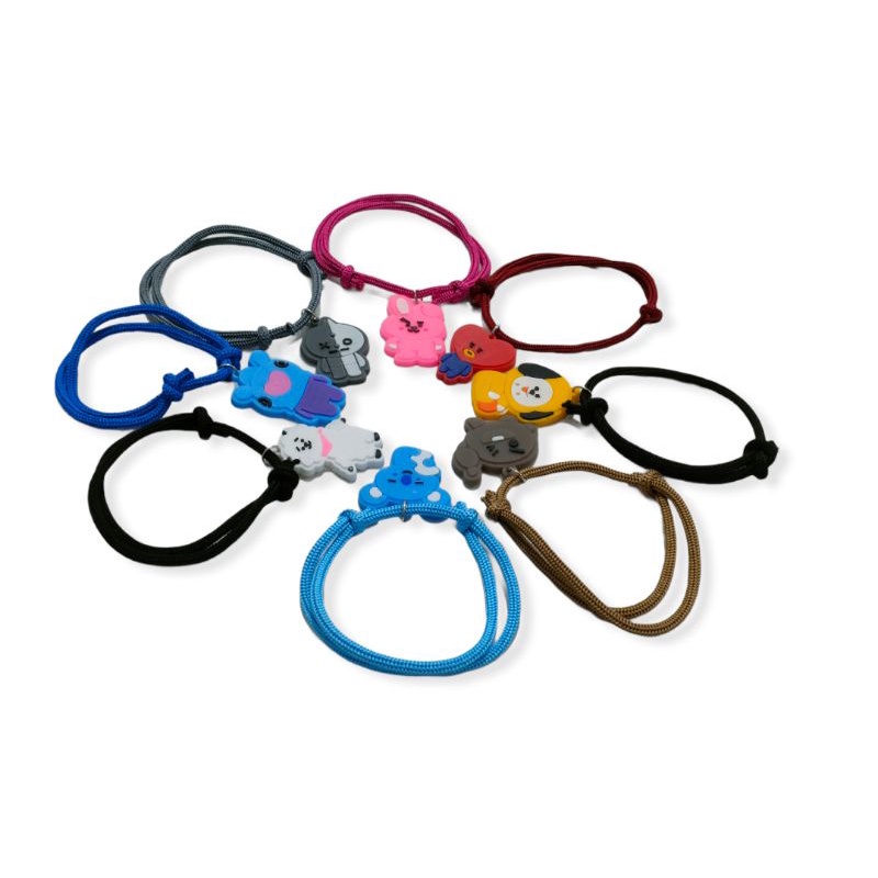 Gelang Tali Warna BTS/ Gelang Tali BT21/Gelang Viral/Gelang Anak/Gelang Dewasa