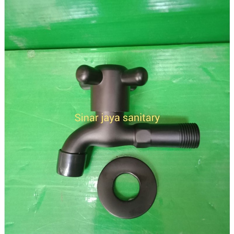 Kran tembok hitam stainless 304 / Kran cuci tangan / Kran dapur hitam