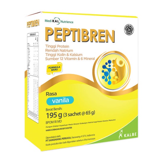 PEPTIBREN Vanilla Coklat 195gr - Susu Pasien Stroke &amp; Pikun susu Rendah Lemak Termurah!!