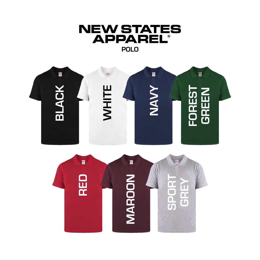 Kaos Polos Polo New States Apparel Premium Cotton 8100 Polo Shirt  (Part1)