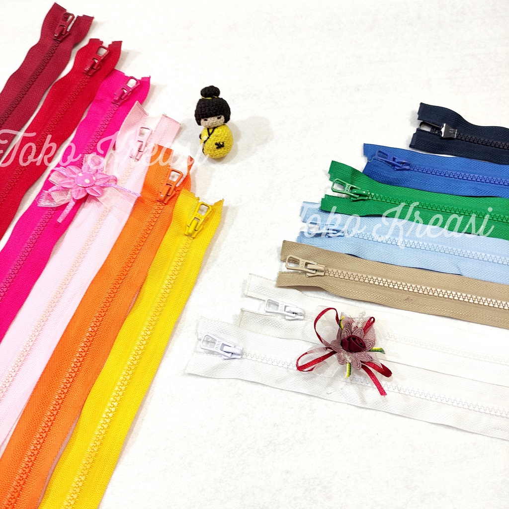 (Per Pcs) Resleting Jaket Nylon YEE 60 cm