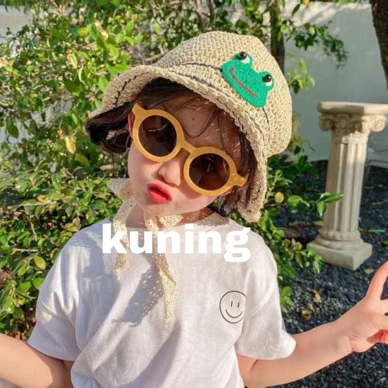 KACAMATA BULAT ANAK/ KACAMATA ANAK FASHION/ KACAMATA KEKINIAN ANAK VIRAL-KM_Yellow