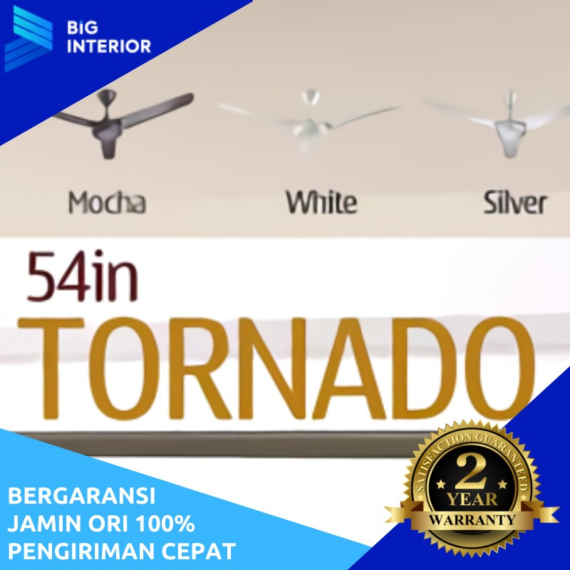 Kipas Angin Gantung Plafon, MT Edma, 54in Tornado, Wall Control