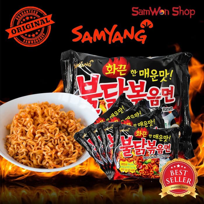 

Samyang Hot Chicken Ramen Mie Pedas Korea Makanan Ringan @5pcs