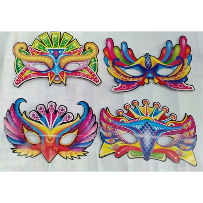 Topeng Kertas TA Kecil Per 10 /Topeng Kertas TA Besar /Paper Mask /Topeng Ultah